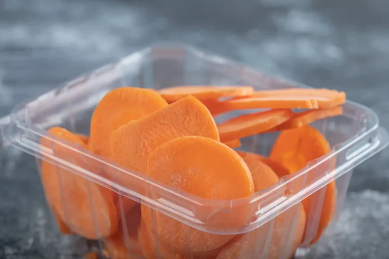 caixa plastica para alimentos cenouras