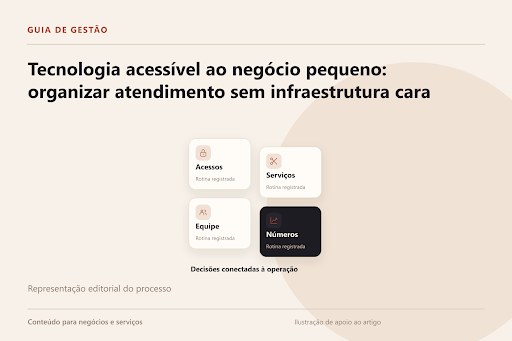 Tecnologia acessível ao negócio pequeno: organizar atendimento sem infraestrutura cara