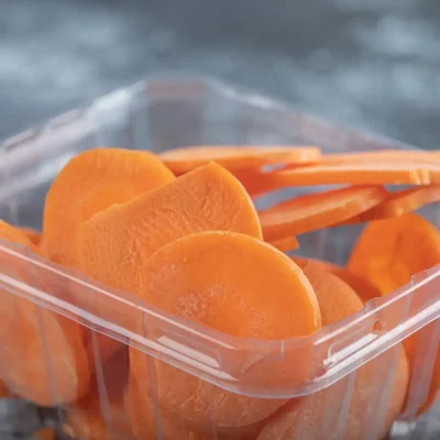 caixa plastica para alimentos cenouras